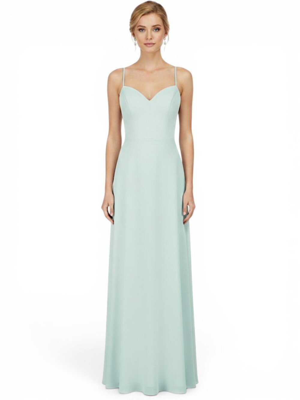 Morilee Mori Lee Aqua Lace Beaded Back Chiffon Gown Dress Bridesmaid NWT New 4